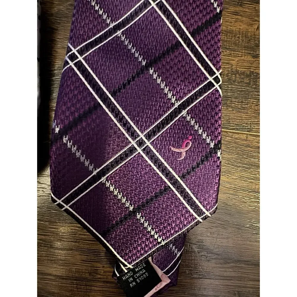 2 Knots For Hope Mens Neck Tie Breast Cancer Awareness Susan G. Komen